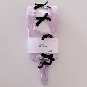 Urban Outfitters sexy lace tights M-L lilac black NWT